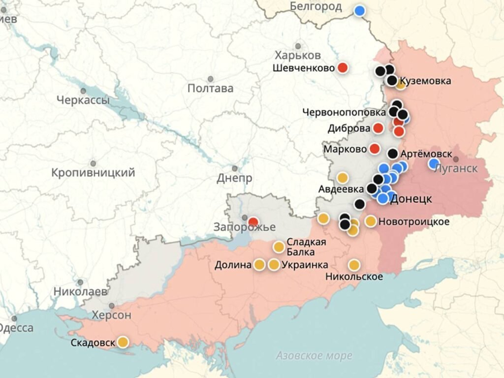 карта боевых действий