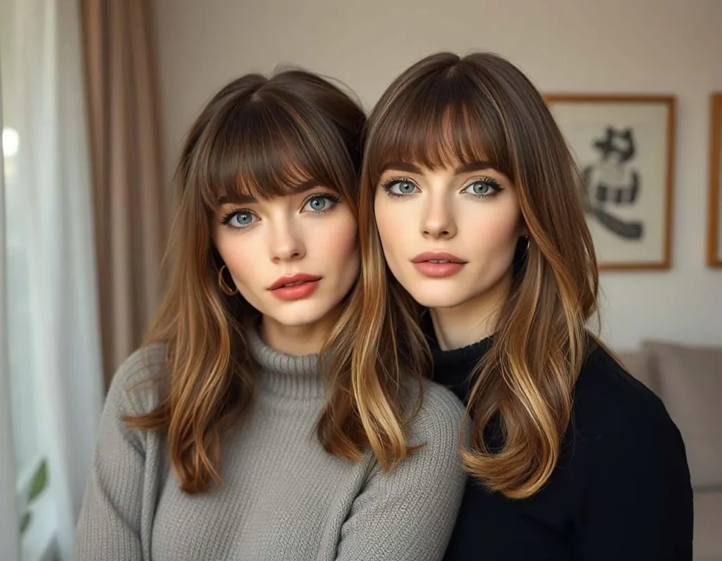 челка шторка