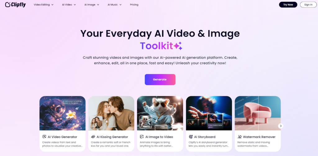 Clipfly AI Video Generator