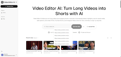 Repurpose YouTube Videos into TikTok and Shorts with Video Editor AI